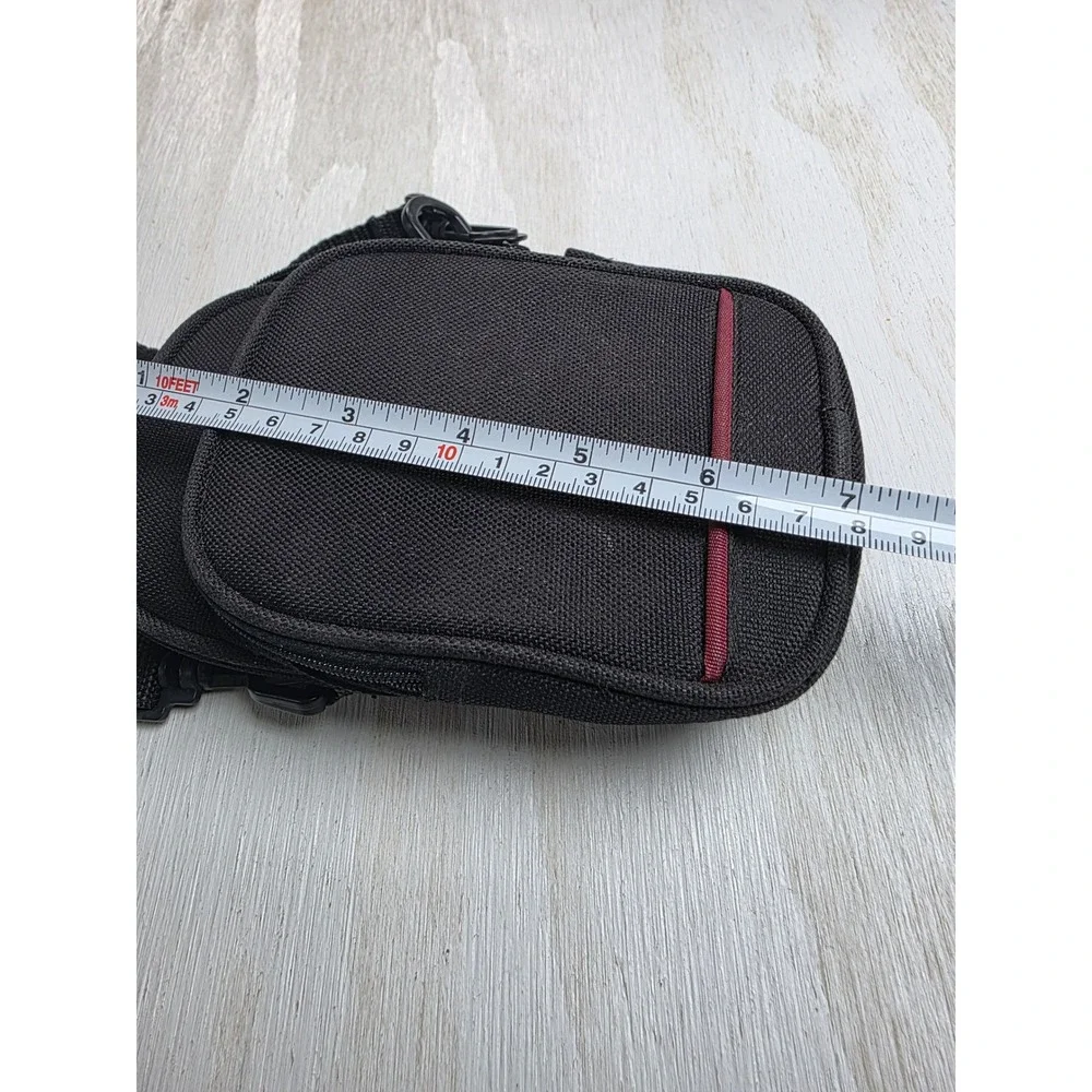Black Canvas Camera/Crossbody Bag Small Utility Travel Pouch Minimalist Y2K